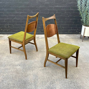 Set of 6 Vintage Mid-Century Modern Sculpted Walnut Dining Chairs, c.1960’s