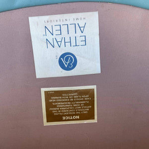 Antique French Provincial Style Leather Lounge Chair with Ottoman by Ethan Allen, c.1960’s