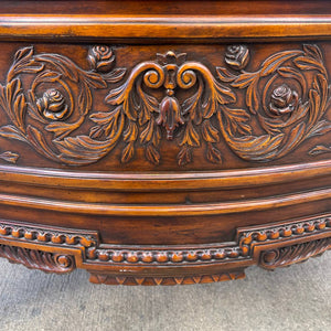 Antique French Provincial Style Chest Dresser with Carved Details & Marble Stone Top, c.1960’s