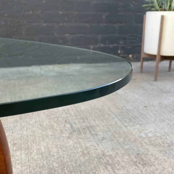 Vintage Mid-Century Sculptural Noguchi Coffee Table with Glass Top , c.1990’s