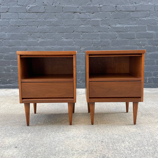 Pair of Vintage Mid-Century Walnut Night Stands, c.1960’s