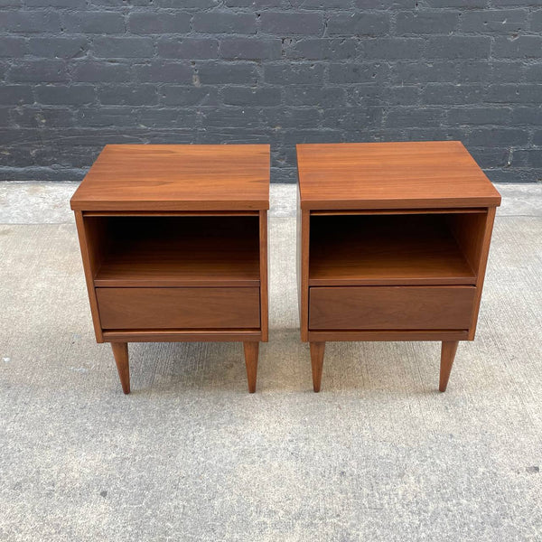 Pair of Vintage Mid-Century Walnut Night Stands, c.1960’s