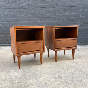 Pair of Vintage Mid-Century Walnut Night Stands, c.1960’s