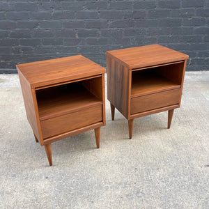 Pair of Vintage Mid-Century Walnut Night Stands, c.1960’s