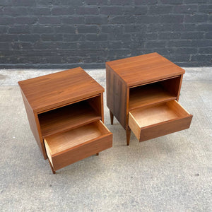 Pair of Vintage Mid-Century Walnut Night Stands, c.1960’s
