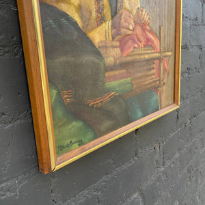 Vintage Oil Painting of Girl, c.1970’s