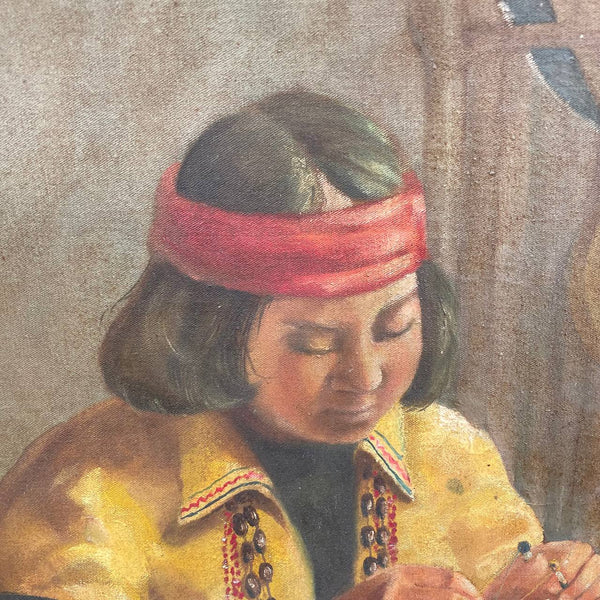 Vintage Oil Painting of Girl, c.1970’s