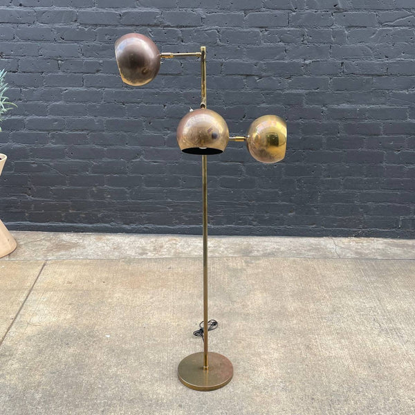 Mid-Century Modern Brass Orb Floor Lamp by Koch & Lowy, c.1960’s