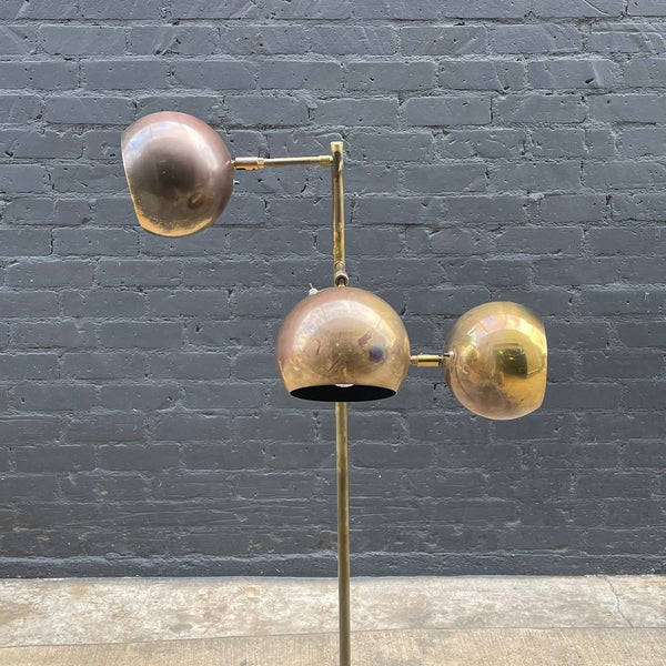 Mid-Century Modern Brass Orb Floor Lamp by Koch & Lowy, c.1960’s