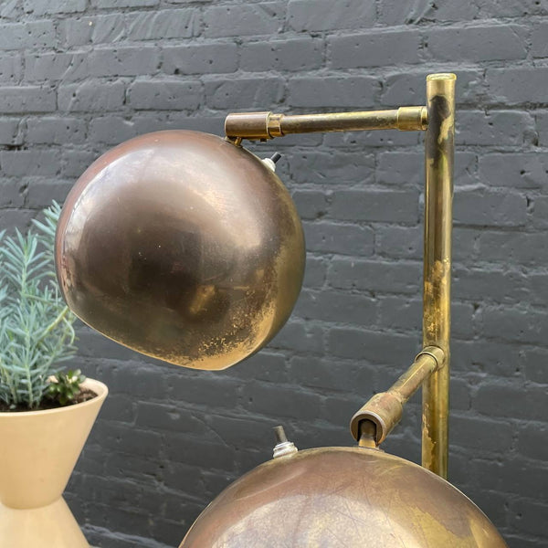 Mid-Century Modern Brass Orb Floor Lamp by Koch & Lowy, c.1960’s