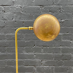 Mid-Century Modern Height Adjustable Brass Floor Lamp, c.1960’s